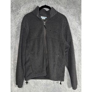 Columbia Fleece Jacket Full Zip Gray Mens Medium Sportswear Company
